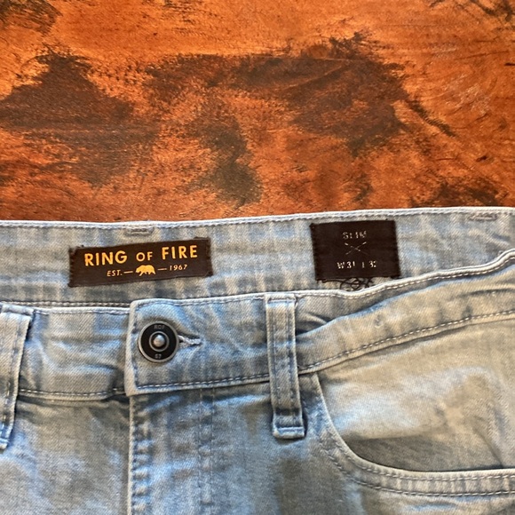 Ring of Fire Slim Moto Jeans Size 31x32 - Picture 2 of 5